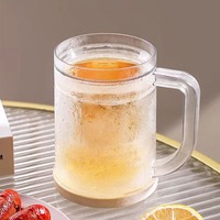 Double Layer Refrigerated Ice Cups Summer Large Capacity Beer Glasses Beverage Chilling Tumblers Household Cold Drink Mugs