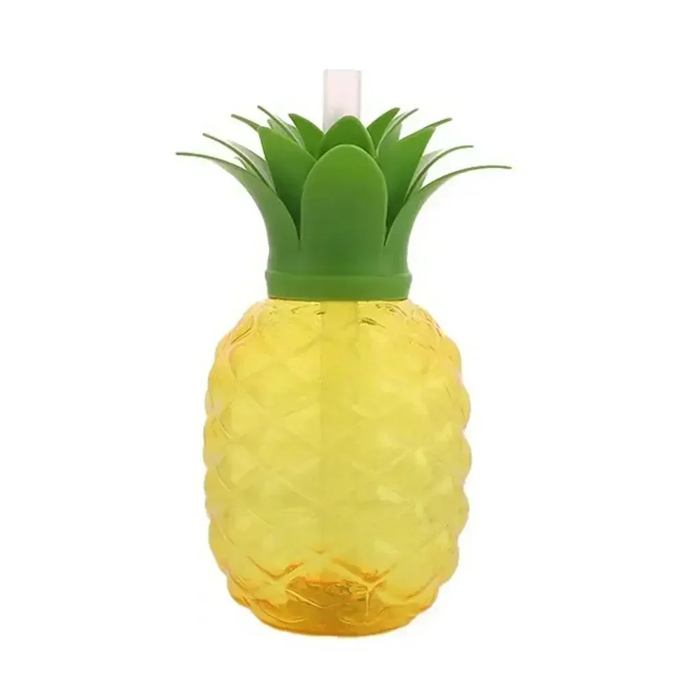 Lovely Food Grade Plastic Summer Straw Cup Cartoon Fruit Strawberry Pineapple Watermelon Water Bottle Drinkware Gift