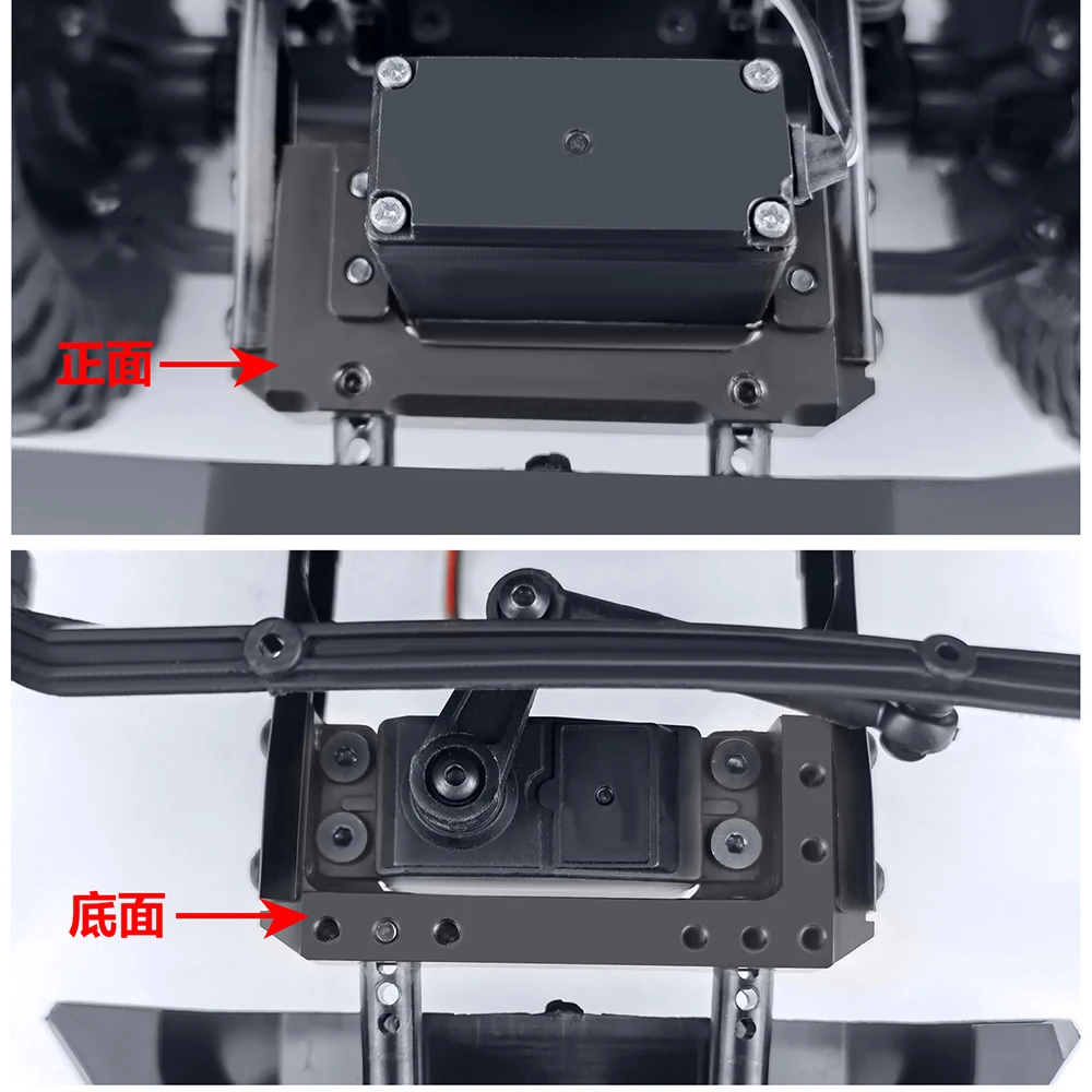 AXSPEED Metal CMS Servo Relocation Front Bumper Mount for 1/10 Axial SCX10 90047 Wrangler 90046 Cherokee Upgrade Parts