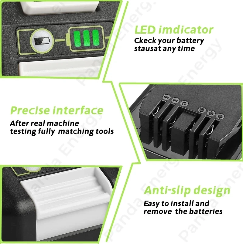 Imagem -03 - Substituição Greenworks 24v 6.0 ah Bateria de Lítio Bag708.29842 Compatível com 20352 22232 24v Greenworks Bateria Ferramentas