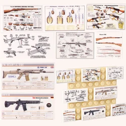 MOC Weapon Construction Drawings Printed Building Blocks Weapons Gun Rifle Analysis Diagram Bricks Toys Boys Gift