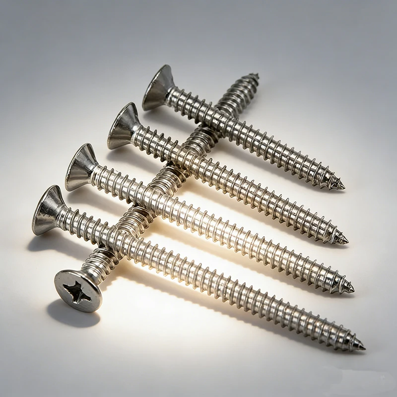 304 Stainless Steel Phillips Countersunk Self-Tapping Screws Assortment Kit, Rustproof Durable Fasteners, Factory Direct Sales