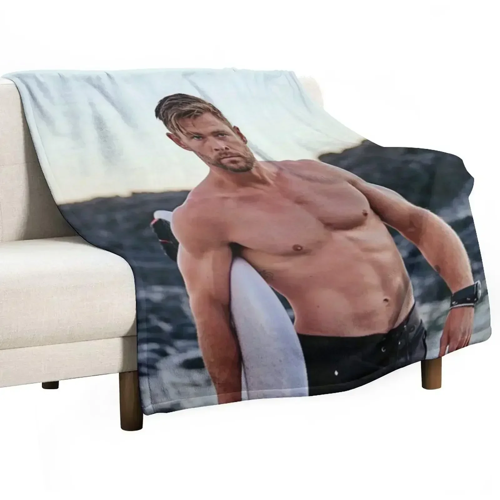 Chris Hemsworth Throw Blanket Hairy warm for winter Bed covers Luxury Polar Stuffeds Blankets