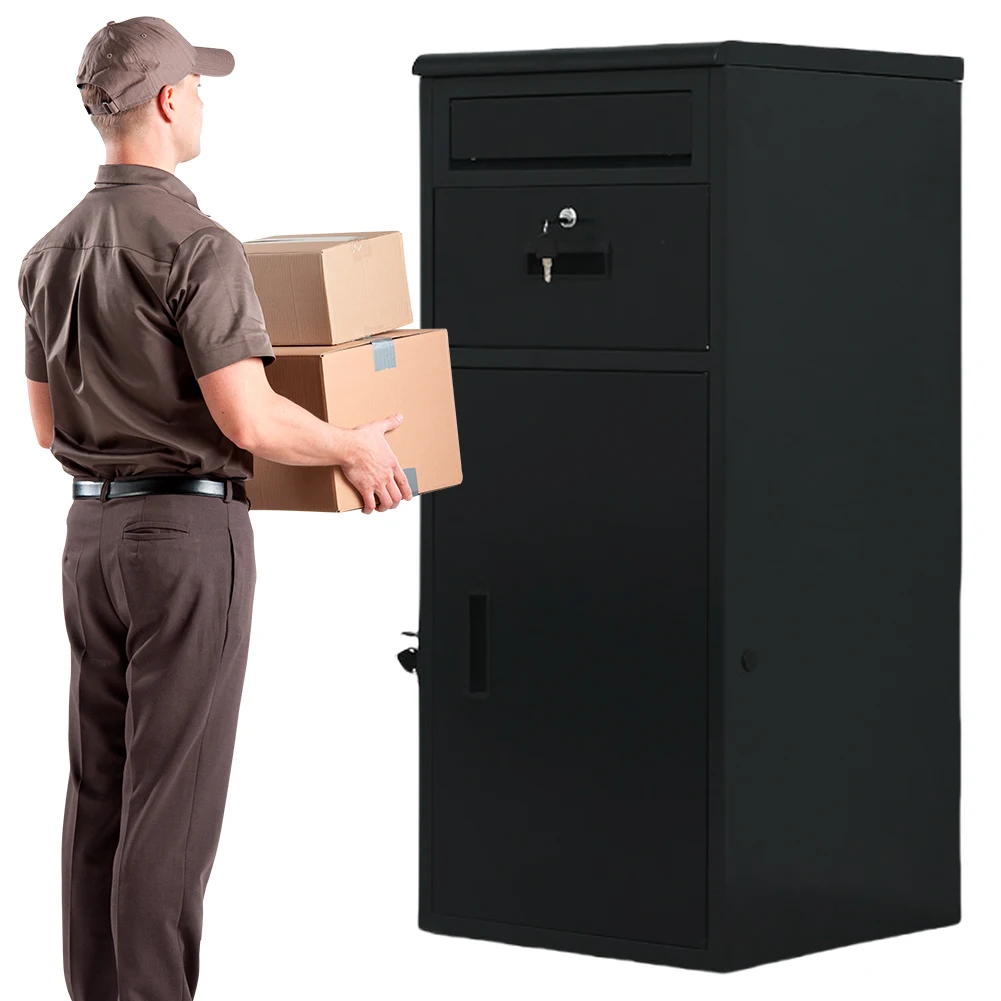 

Package Delivery Box with Lock Outdoor Package Delivery for Porch House (Black)