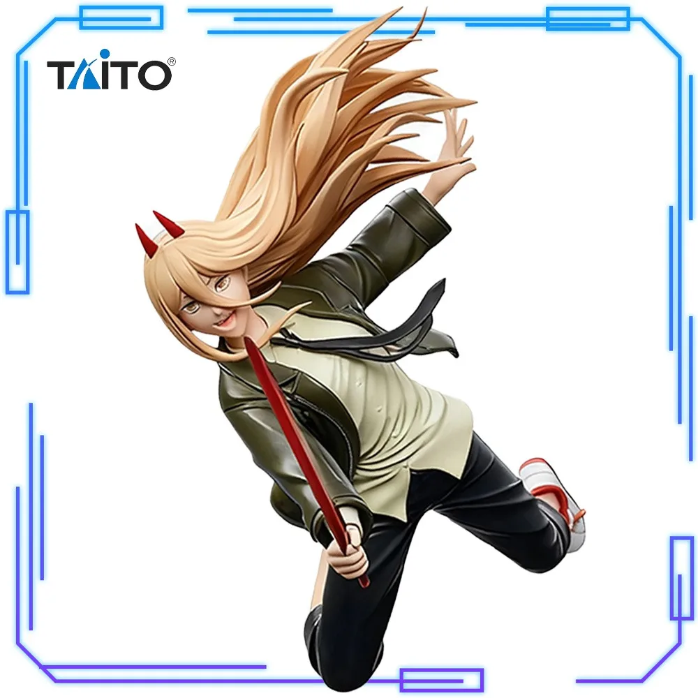 Em estoque taito original genuíno figura aérea motosserra homem potência 16cm coleções modelo brinquedo anime menina figura aniversário presente de natal