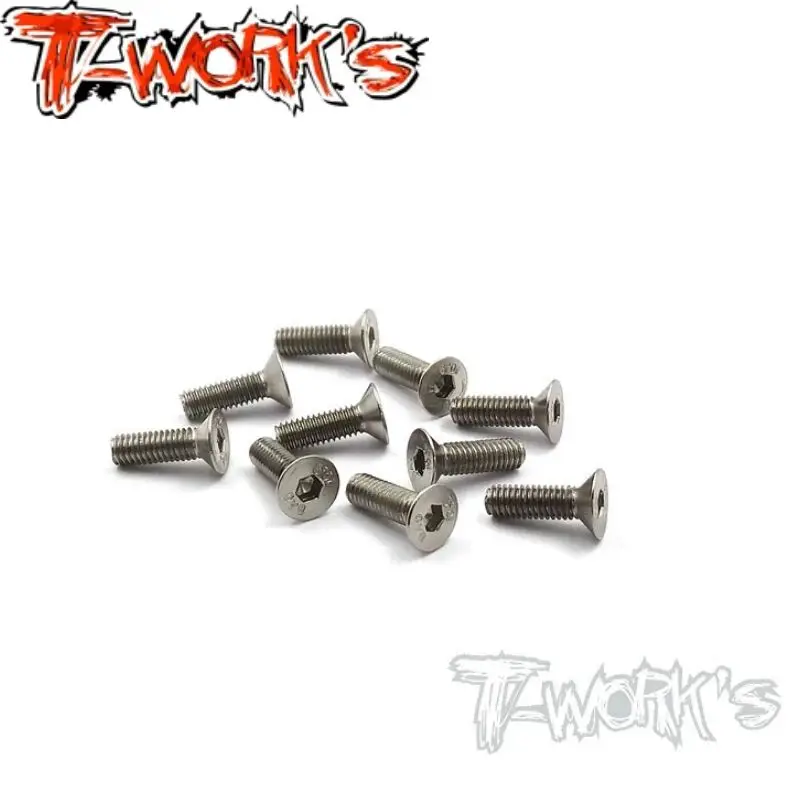 Original T works NSS-306C 3mmx6mm Nickel Plated Hex. Countersink Screw（10pcs.） Rc part