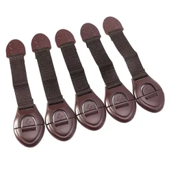 5pcs/lot Brown Cabinet Safety Lock for Baby Furniture Door Drawer Lock Refrigerator Safety Locks Child Proof Infant Protector