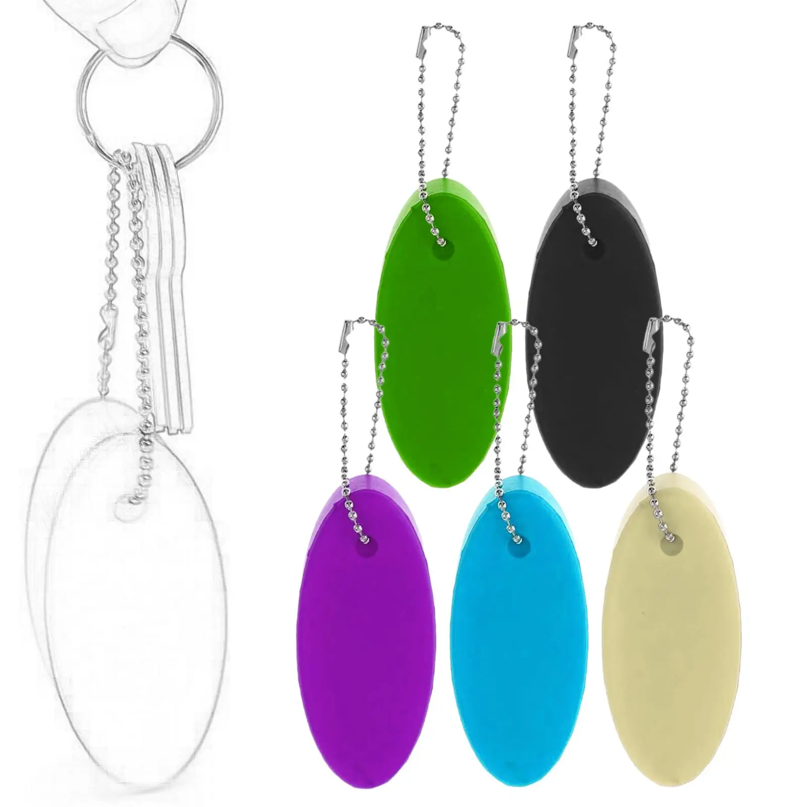 Floating Keychain Lightweight Pendant Boat Keyring for Boating Rafting Kayak