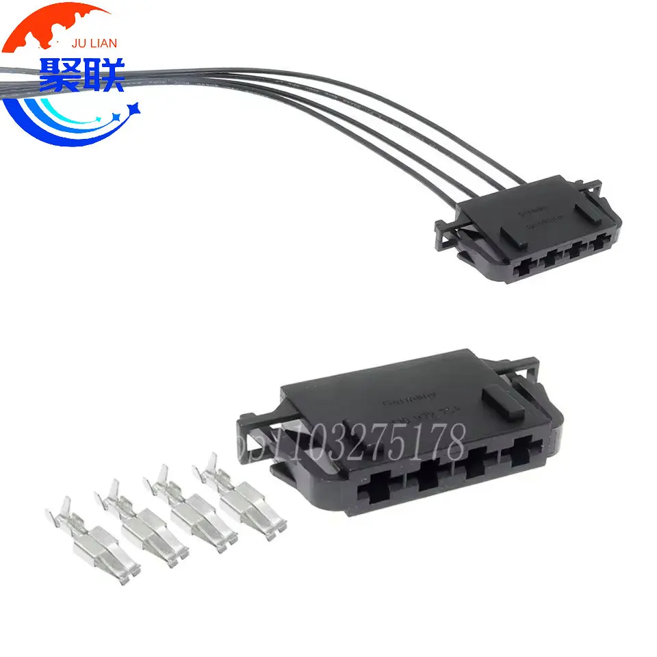 1Set 4Pin 6.3 series 1J0972754 Car Blower Resistor Plug Large Current Connector for VW Sagitar Polo Passat A4 A6 Q5 1J0 972 754