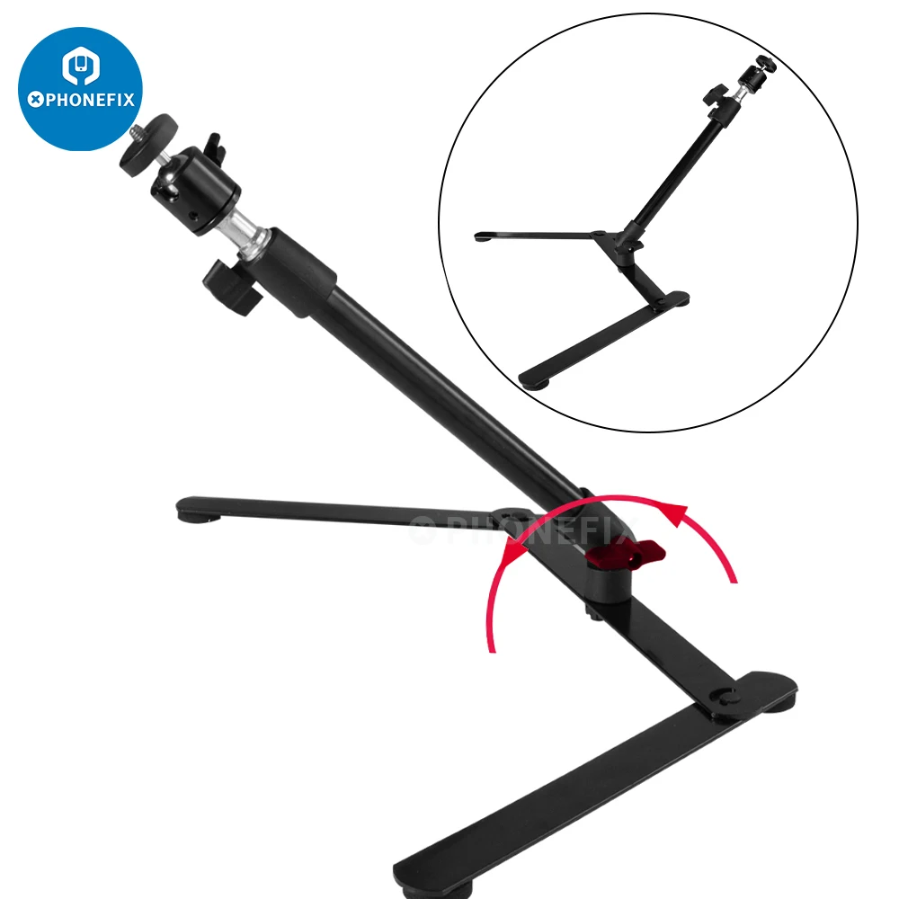 

Photography Camera Tripod Stand Overhead Shooting Adjustable Desktop Cam Stand for YouTube Live Streaming Vlog Video Record