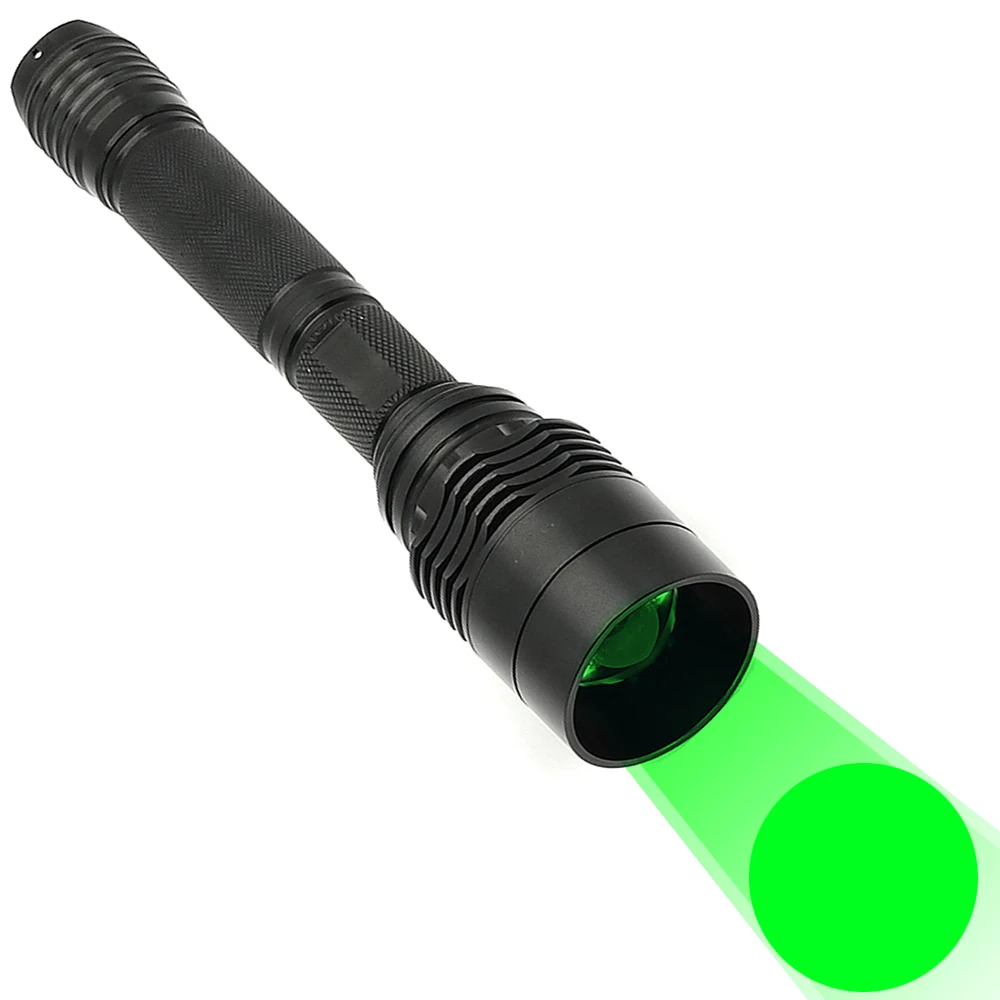 Green Light Flashlight, Single Mode Green Led Hunting Light, Zoomable Light for Hunting, Green Torch for Night Vision, Astronomy