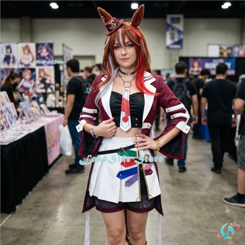 ハロウィン-ウマ娘-フォーエバー-ヤング-レーススーツ-ユニフォーム-ウィッグ-ドレス-コート-スカート-カーニバルテール、女性用コスプレ
