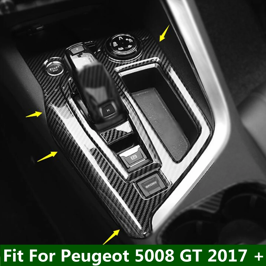 

Stalls Gearshift Gear Shift Box Cover Moulding Trim Decoration Frame Car Accessories Fit For Peugeot 5008 GT 2017 - 2022