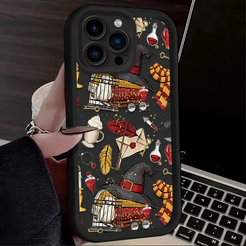 Case For iPhone 16 15 14 13 12 11 Pro Max X XS X S Max XR SE 2020 7 8 Plus iphone16 Gorgeous Magic Potters Wand Harries Silicone - náhled 5