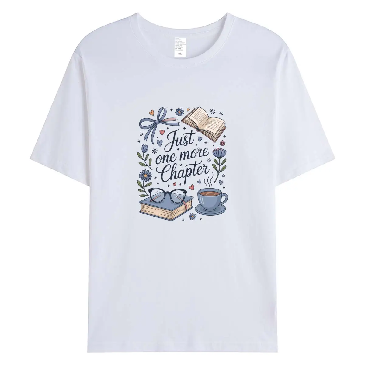 Women's Short Sleeve T Shirts 2026 Summer Oversized Tops 100% Cotton T-shirt New Love Reading Graphic Tee Female Tshirt Clothing