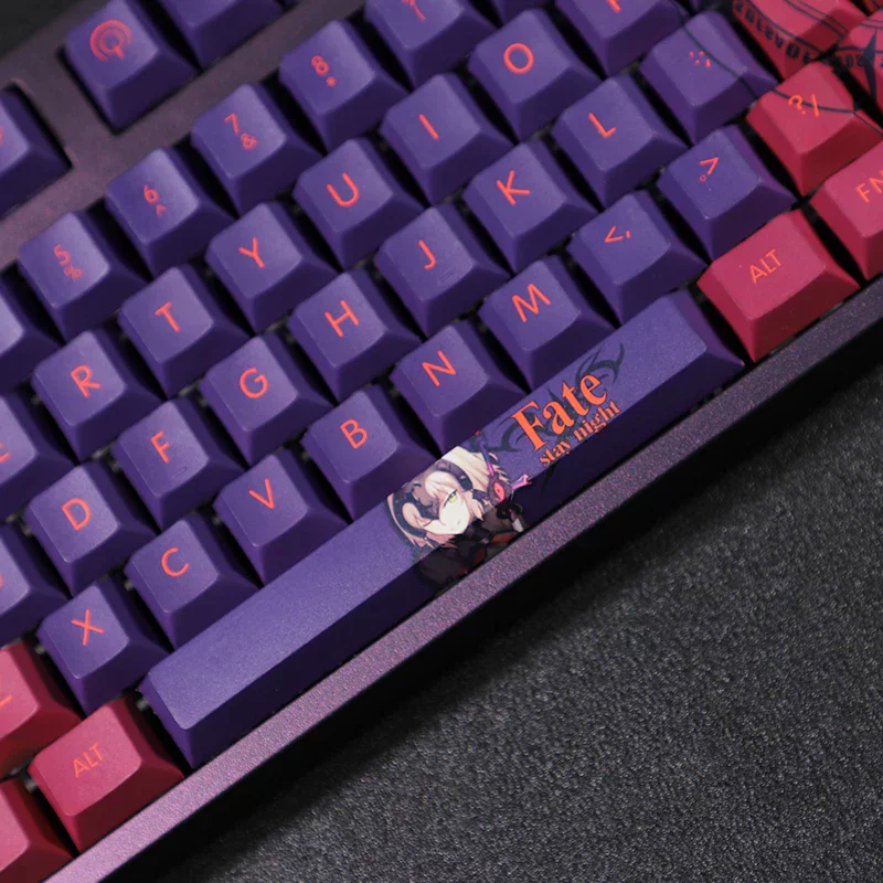 108 Keys/set FGO Jeanne d'Arc Alter Keycap PBT Dye Subbed Keycaps Cartoon Anime Gaming Key Caps For ANSI 61 87 104 108 Keyboard