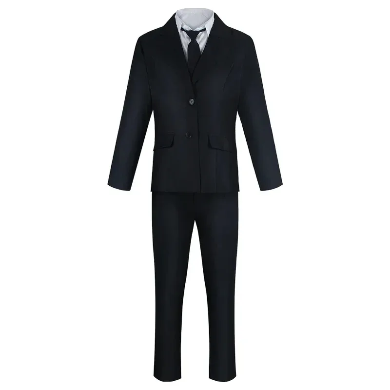 زي ماكيما بالمنشار الرجل التنكري، أنيمي، الزي الأسود، فستان كرنفال عيد الميلاد، زي الحفلات، جميل