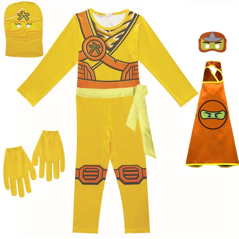 جديد طفل الفتيان Ninjago زي خارقة بذلة ارتداءها هالوين كرنفال حفلة تأثيري ازياء النينجا ملابس تنكرية مجموعة