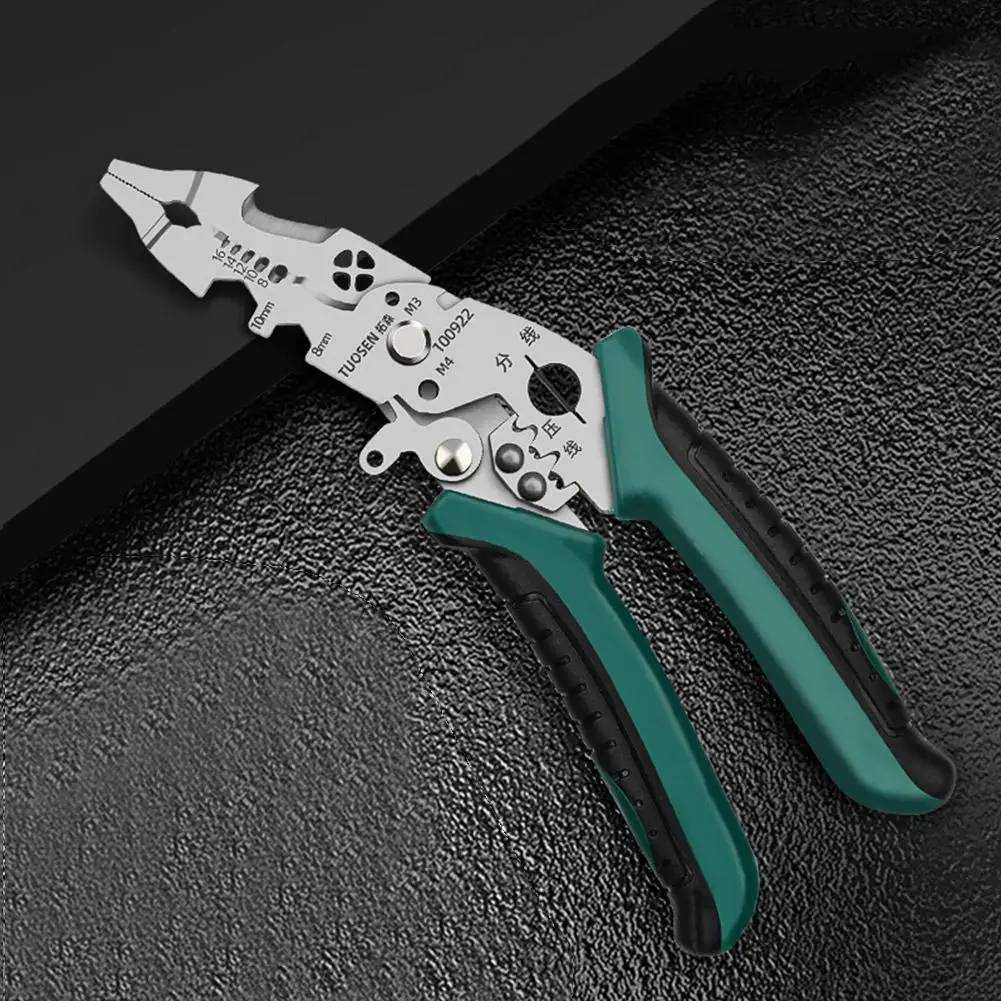 Crimper Cable Cutter Adjustable Automatic Wire Stripper Multifunctional Stripping Crimping Pliers Terminal Hand Tool