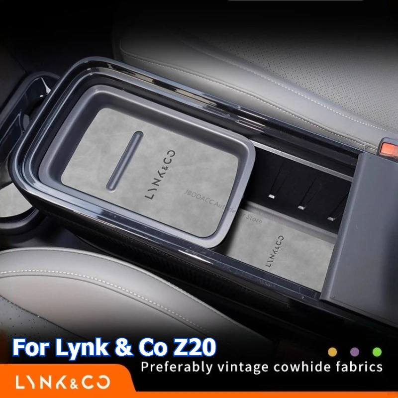For Lynk & Co Z20 Car Center Console Decoration Cover Anti-Slip Gate Slot Cup Holder Mat Storage Cover Pad Interior Accessories
