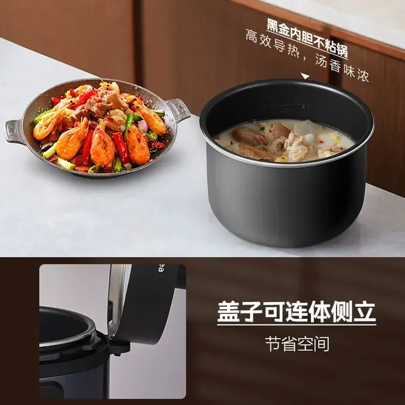 Midea electric pressure cooker 4 liters large screen household fully automatic multi-function smart reservation rice cooker