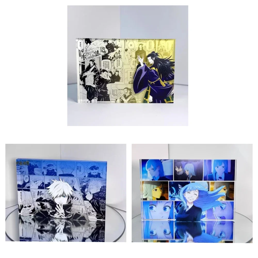 DIY Jujutsu Kaisen Satoru Gojo Geto Suguru Miwa Kasumi Acrylic Card Brick Original Self-produced Anime Movie Crystal Brick