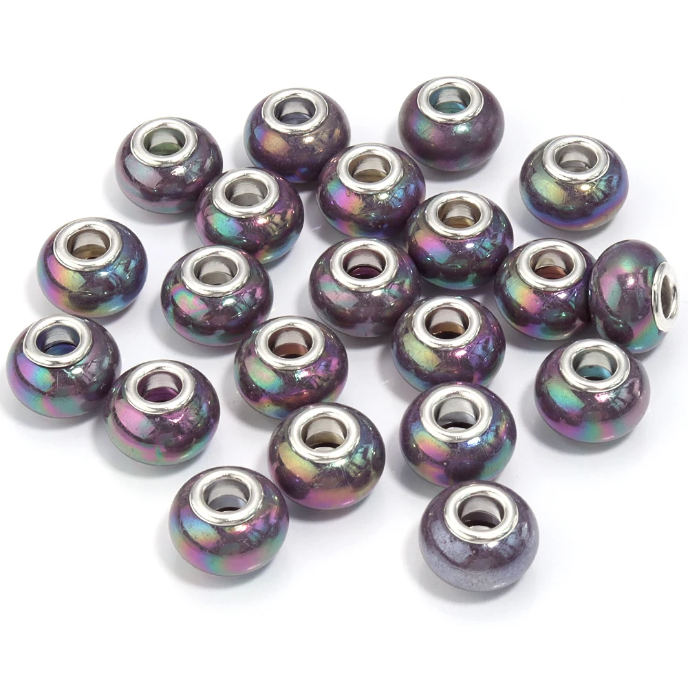 20Pcs Resin Round Beads for DIY Bracelet and Necklace Making