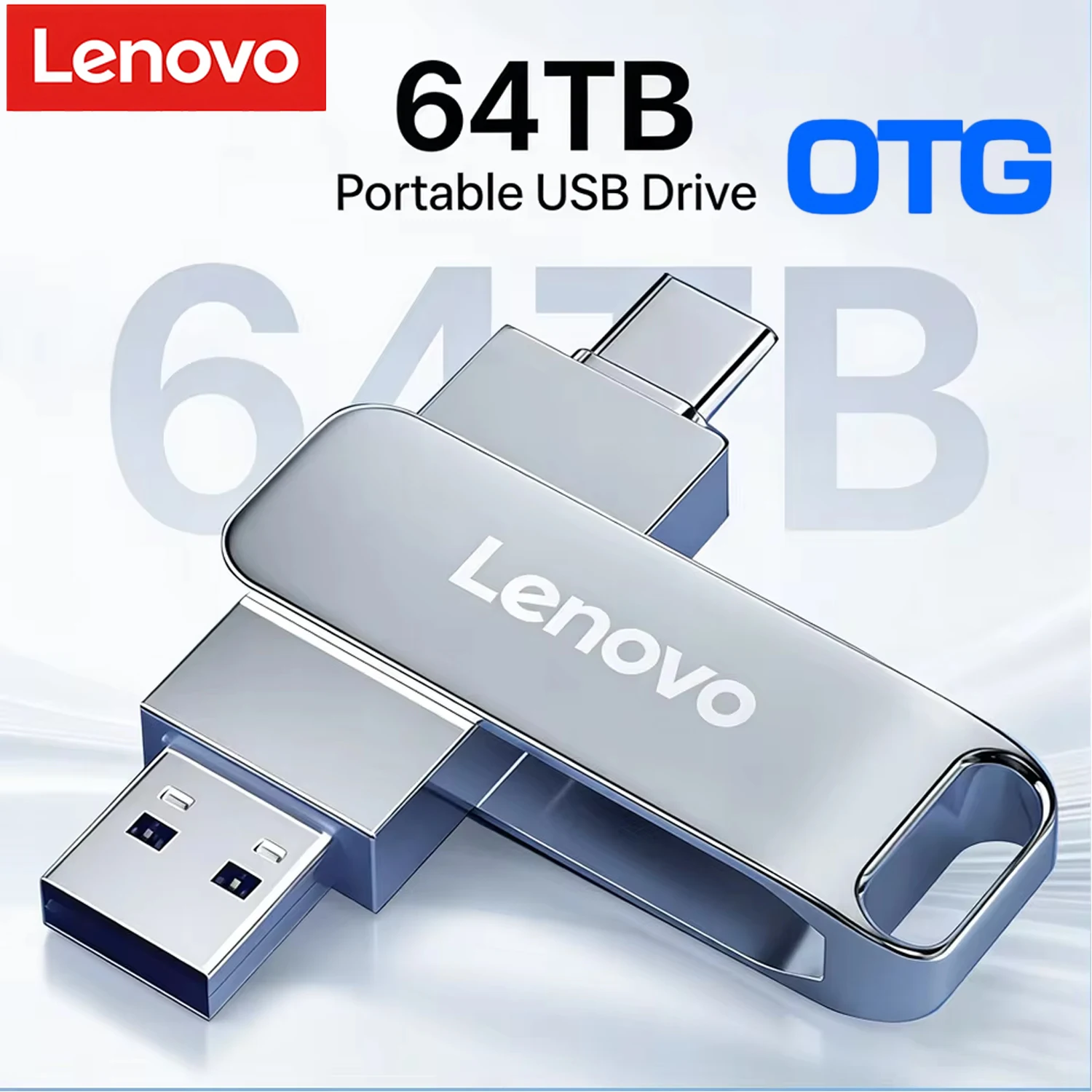 

USB-флеш-накопители Lenovo 2 ТБ, высокоскоростная передача данных, металлический флеш-накопитель 1 ТБ, USB 3.2, флеш-диск 8 ТБ, 16 ТБ для Android, iOS, телефонов и компьютеров