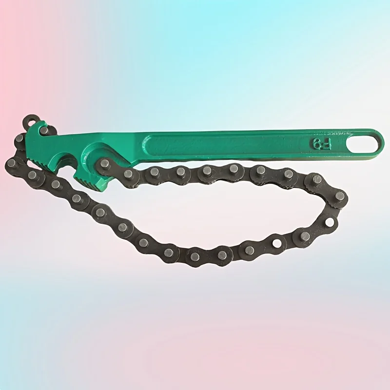 Heavy Duty Adjustable Chain Wrench with Ergonomic Handle Steel Body for Oil Filter and Pipe Fitting Removal Work - view 4
