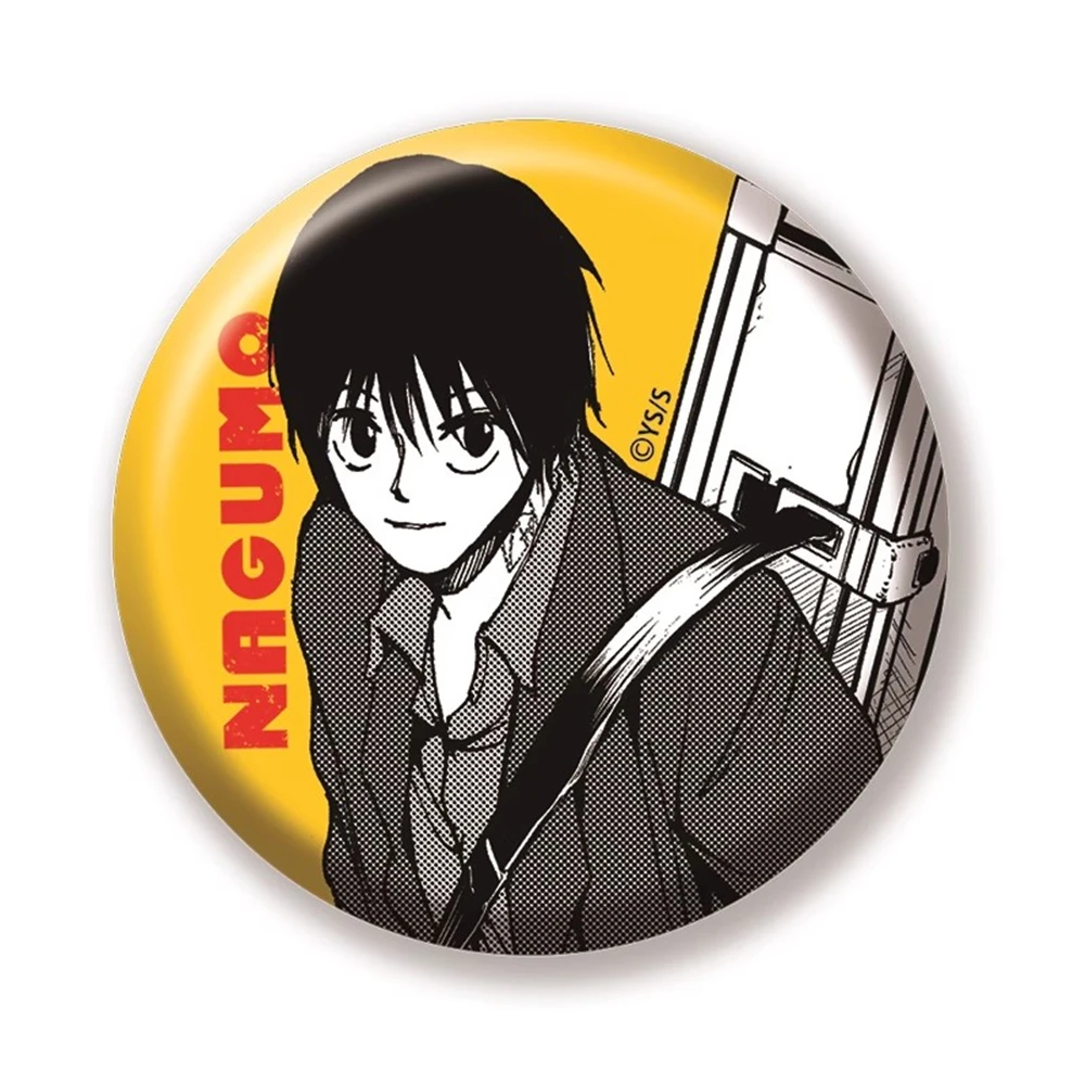 58mm Anime Taro SAKAMOTO GIORNI Shin Asakura Heisuke Mashimo COSTUME Cosplay Distintivo Pin SPTE Spilla in banda stagnata Prop Regalo di Natale