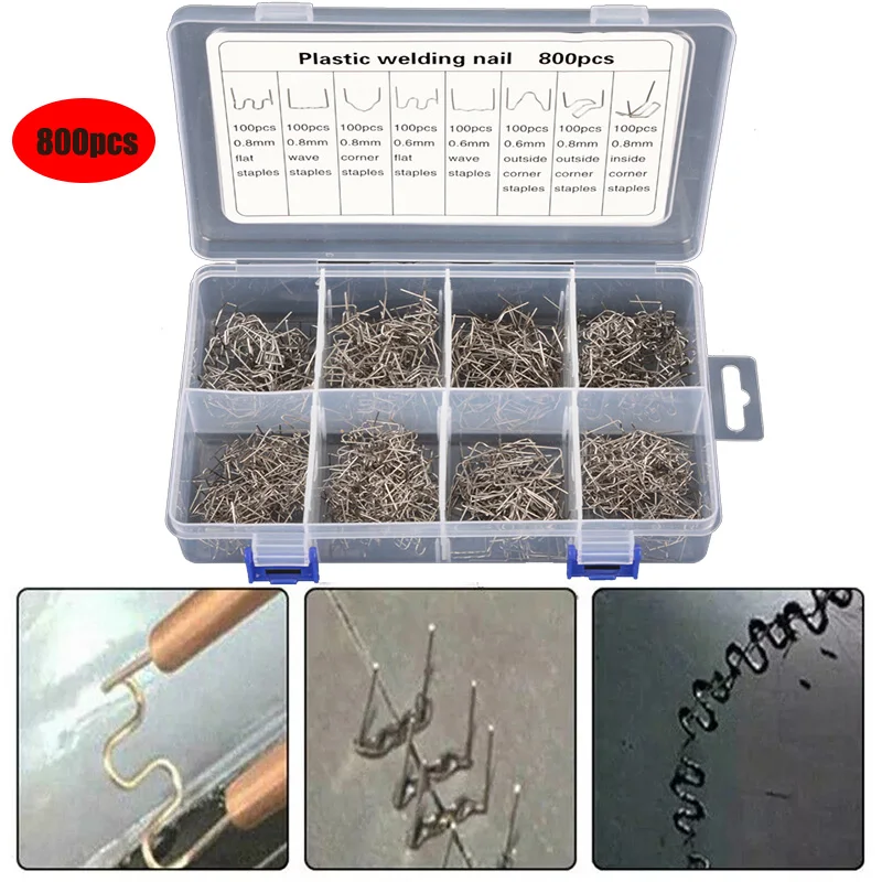 Hot Staples Plastic Welding Nail Welding Nail Pre Cut Wave Staples Bumper Repairs Auto Plastic Repair