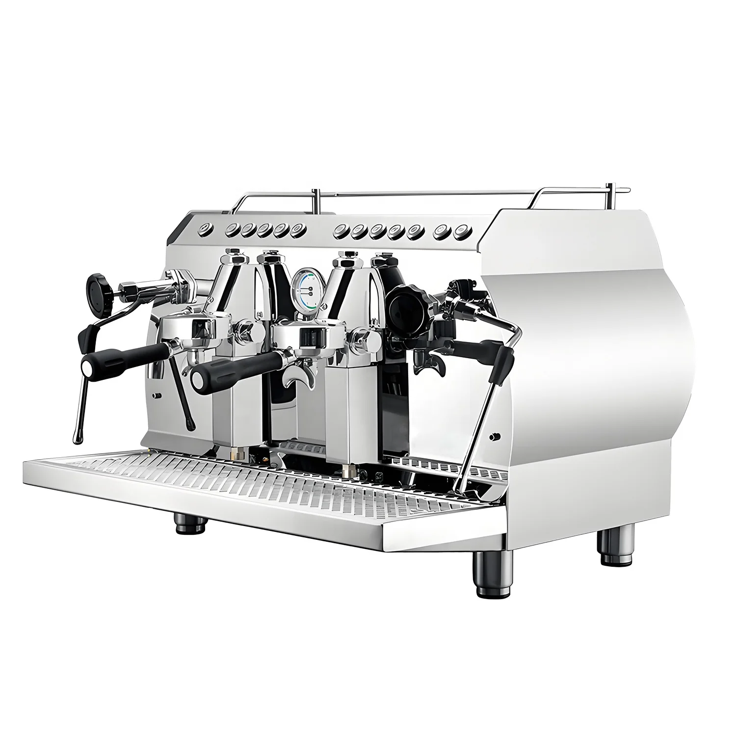 Professionelle E61 Zwei-Gruppen Latte Cappuccino Manuelle Transformator Brühkopf Espresso Kaffeemaschine Kaffeemaschine