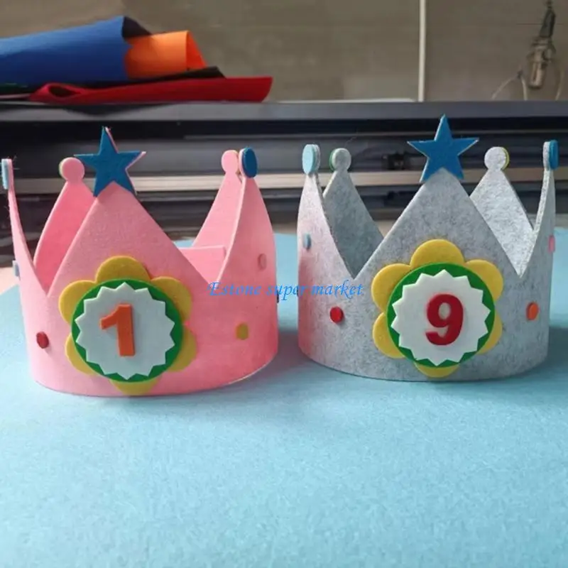 قبعة حفلات أعياد الميلاد 090B للكبار والأطفال الأولاد والبنات قبعة تاج زينة حفلات أعياد الميلاد قبعة تاج مستلزمات حفلات الأطفال