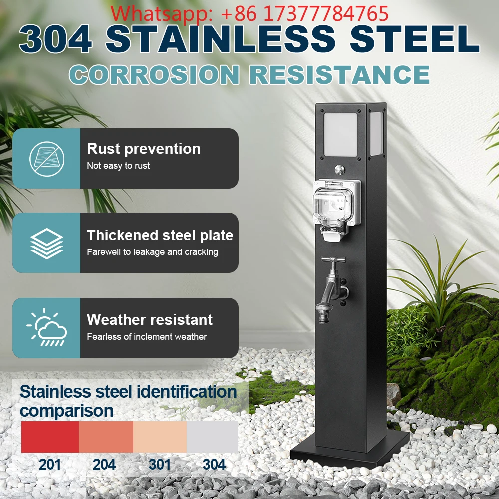 304 Stainless Steel Power Socket Frost Proof with ti rust and Waterproof Functions Mobile WiFi Remote Control