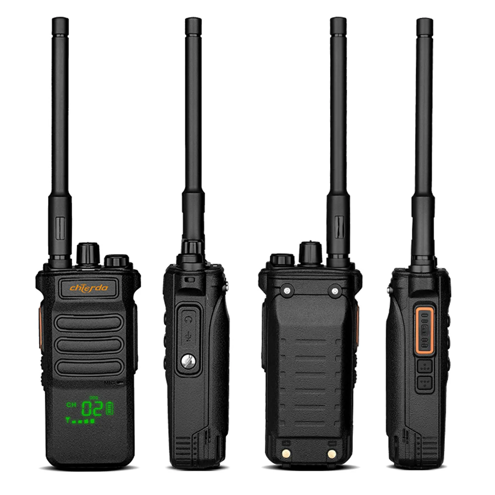 Walkie-talkies de 10 vatios para adultos, Radios bidireccionales, transceptor de Radio Ham portátil con batería de iones de litio de 2500 mAh para