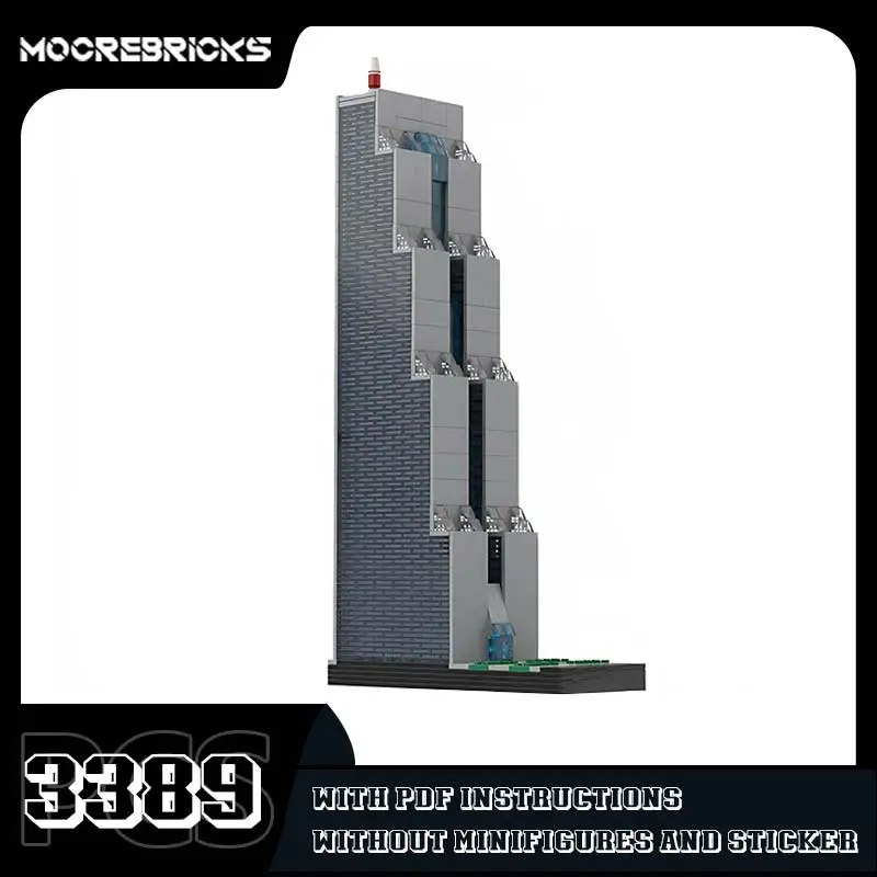 City Series Trade Tower Building Blocks DIY Skyscraper Model Assembly Bricks Customized Architecture Toys Children's Puzzle Gift