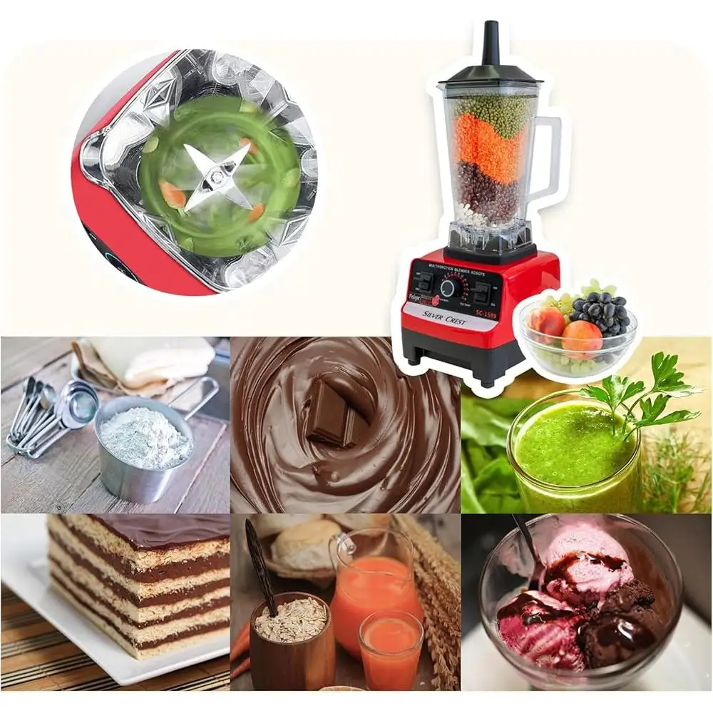 خلاط احترافي مزدوج الكوب بقدرة 4500 وات، 6 في 1، عصائر عصير، تقنية تعقيم أغذية الأطفال، سهلة التنظيف، متعددة السرعات #5