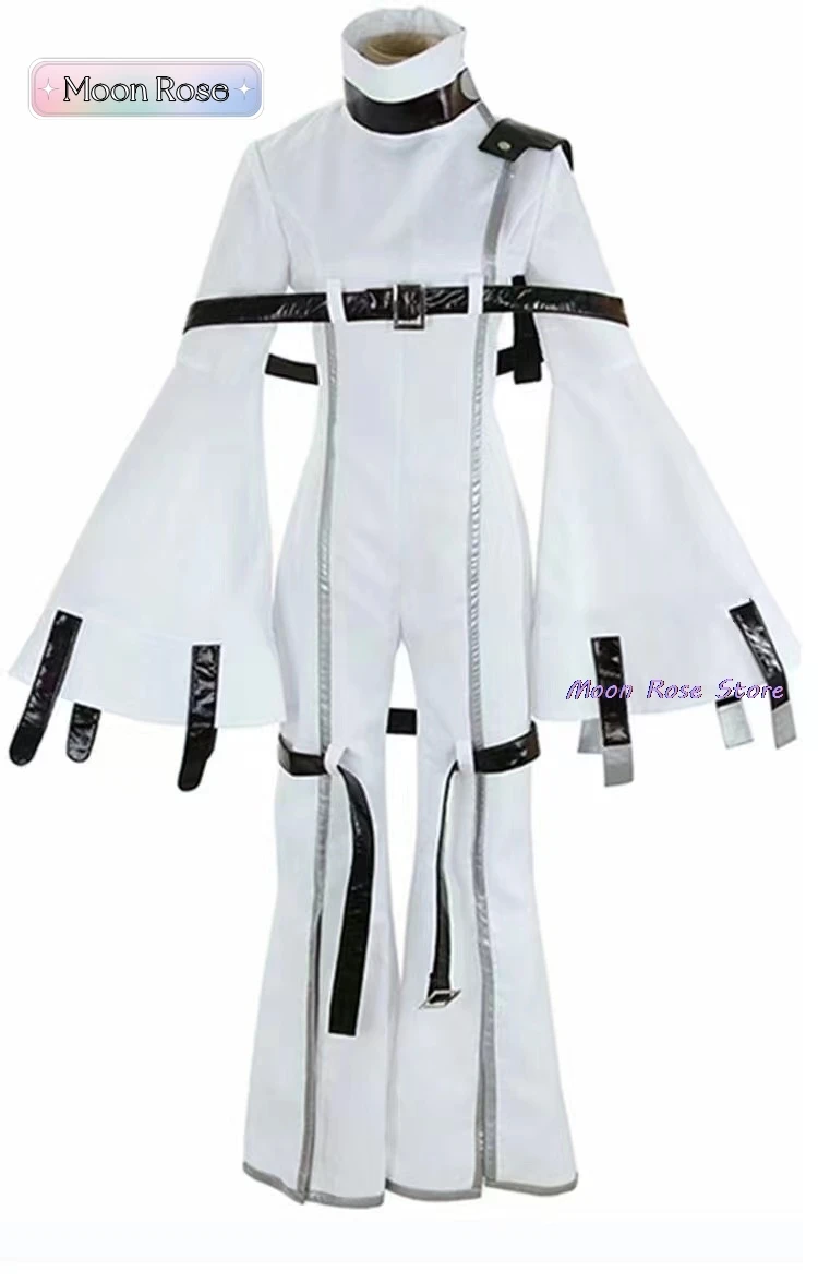 Japanese Anime Code Geass: Hangyaku no Lelouch Cosplay Costumes C.C. Cosplay Costume White Strait-Jacket Jumpsuits