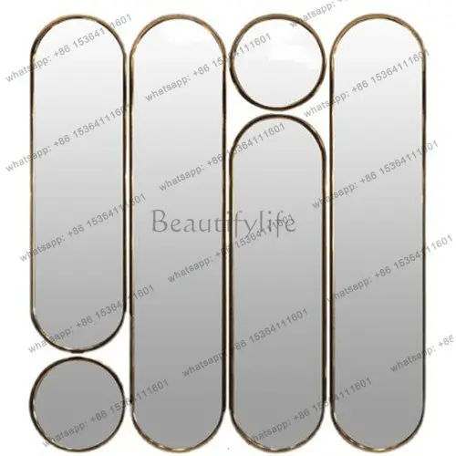 

European light luxury full-body full-length mirror wall-mounted wall-mounted entrance wall-mounted decorative mirror