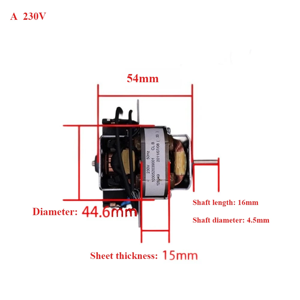 

AC motor 120V 230V hairdressing professional high-power motor hair dryer drum fan accessories