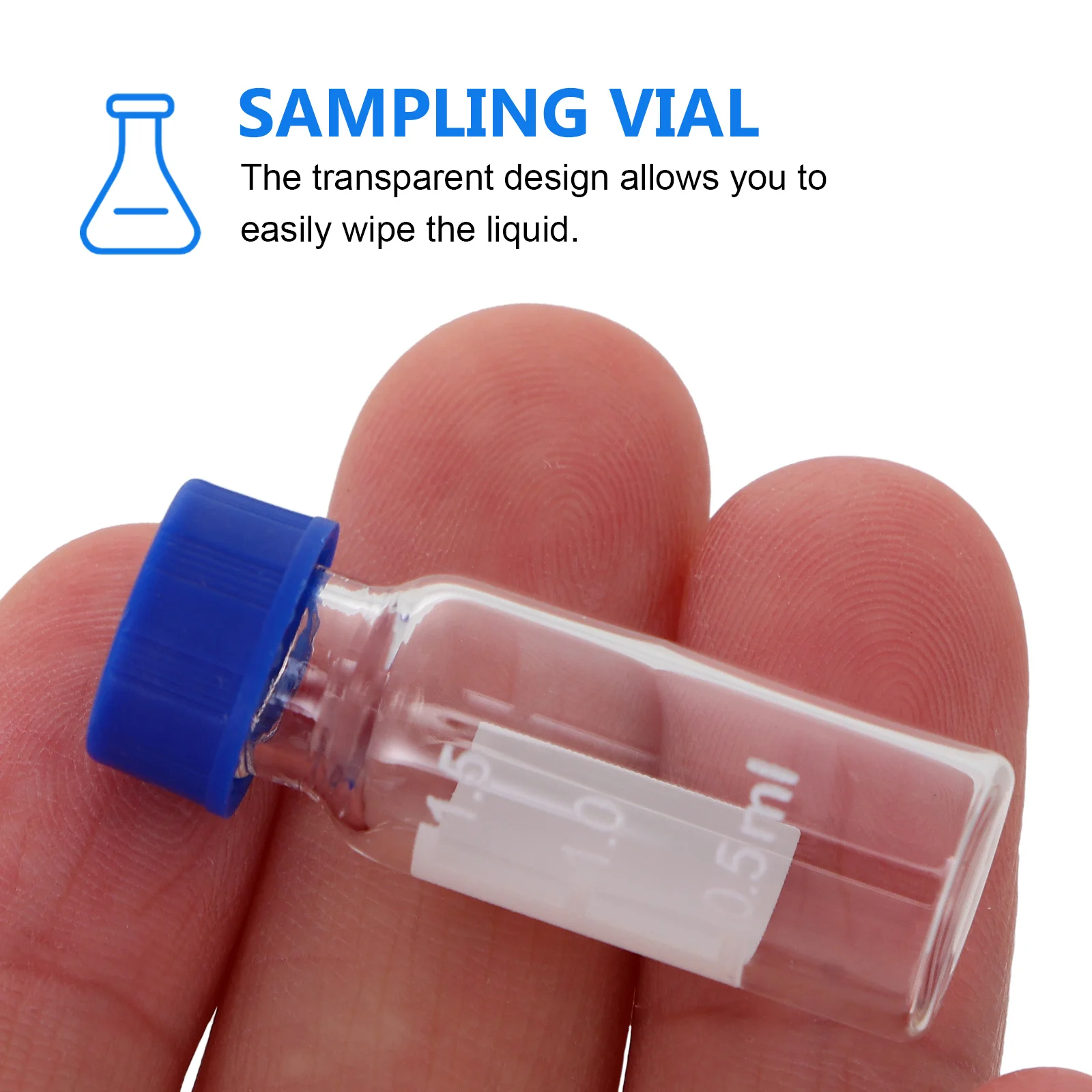 100Pcs Practical Clear Glass Screw-Top Vials for Chromatography Skin Care and Essential Oils Storage Sampling Vial