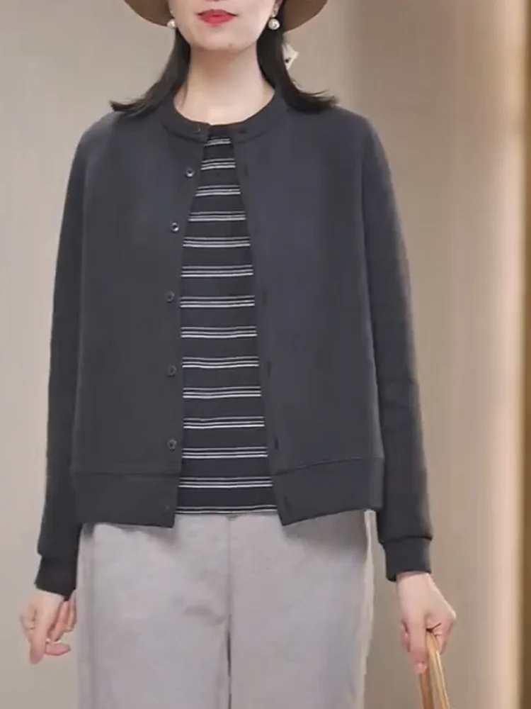 

Корейский модный универсальный топ больших размеров с круглым вырезом для осени и зимы, стройнящий фигуру, для снежной погоды