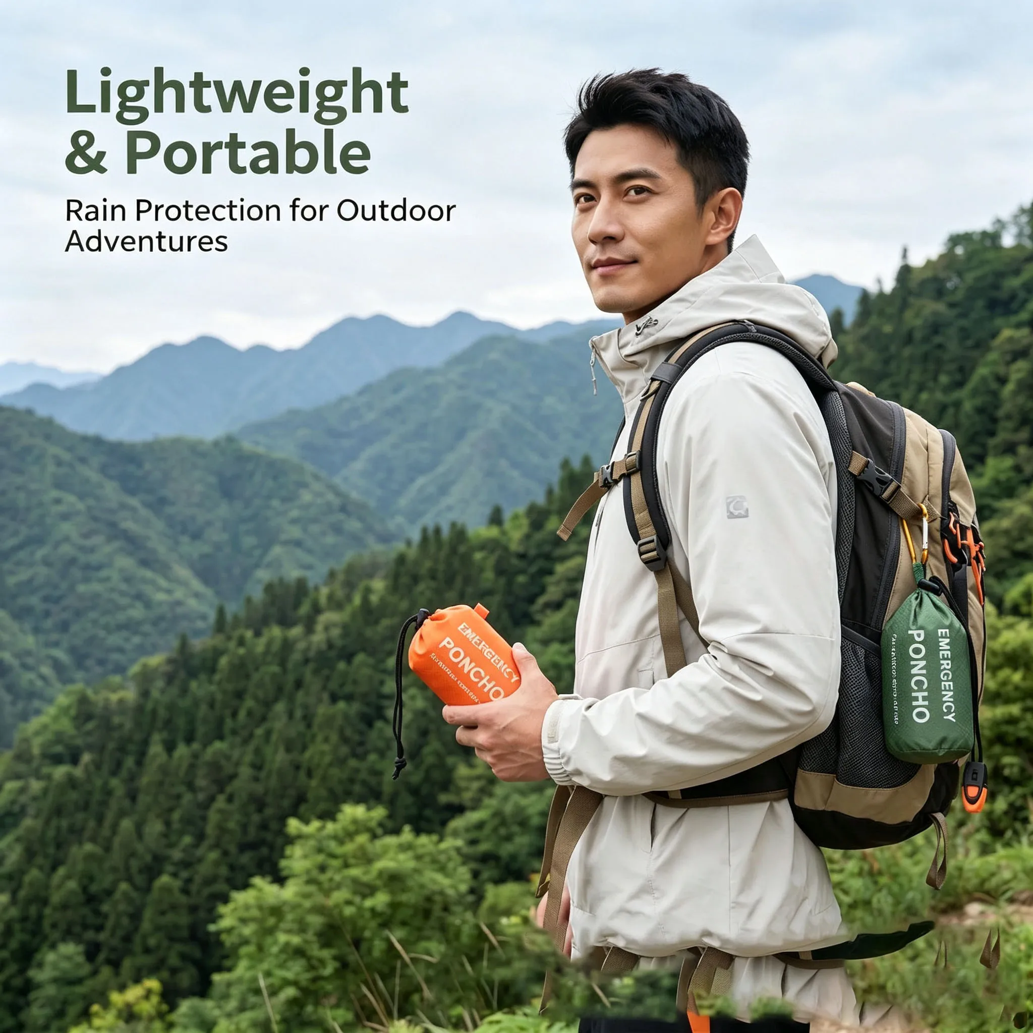 Aluminum-Coated Film Rain Cape Emergency Raincoat Outdoor Camping Hiking Emergency PE Aluminum-Coated Heat-Insulating Rain Cape