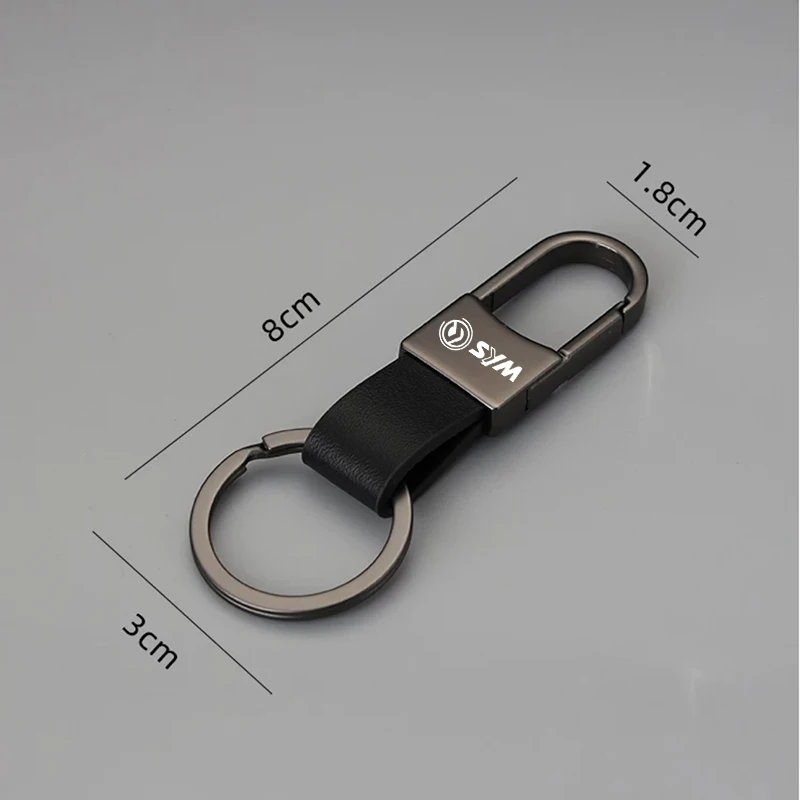 For SYM JOYMAX Z Jet X 125 MAXSYM CRUiSYM DRG HD300  All Years SYM Series High Quality Motorcycle Accessories Leather Keychain