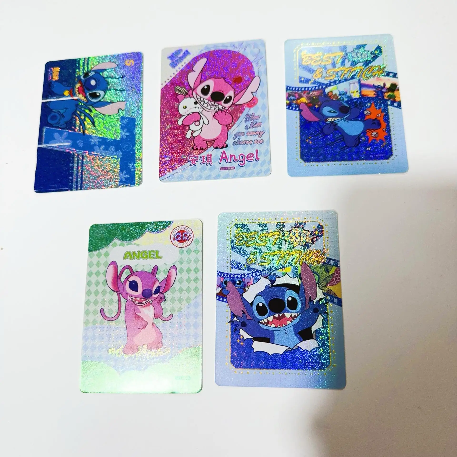 160 Pcs  Disney Lilo & Stitch Card Cute Cartoon Stitch Angel Character Card Fun Collection Card Children Toy Gift