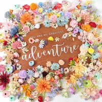 20/50Pcs Mix Artificial Flowers Silk Fake Flowers for Home Decor Wedding Bride Decoration DIY Craft Wreath Gifts Accessories 6