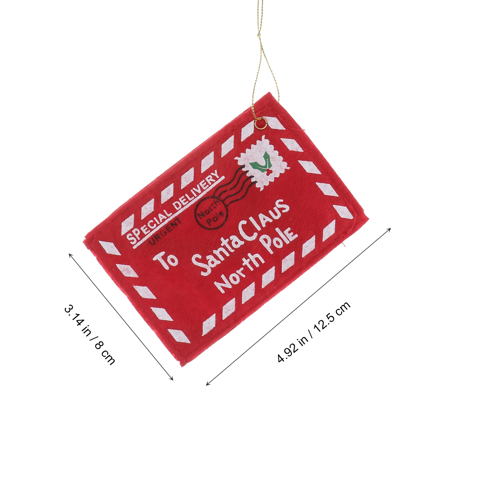 WINOMO 10pcs Letter to Santa Claus Felt Envelope Embroidery Christmas Ornament Santa Claus envelope
