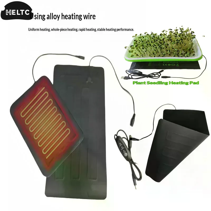 

1 комплект, ПВХ кожаный согревающий коврик для растений, комнатный 35-55, USB, теплая гидропоника, грелка для растений, рептилий, 8,5/7,5 Вт, тепловий коврик для растений