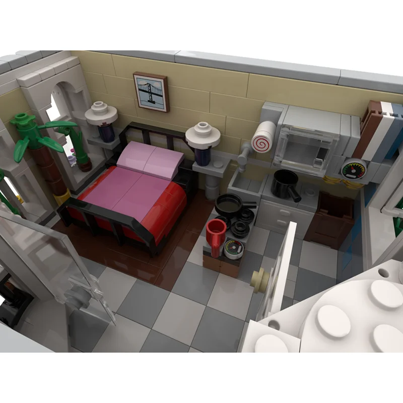 Moc قوالب بناء منزل حانة وحدات نموذج التكنولوجيا وحدات مدينة عرض الشارع لعبة المكعبات لتقوم بها بنفسك تجميع عيد الميلاد مجموعة الهدايا #4