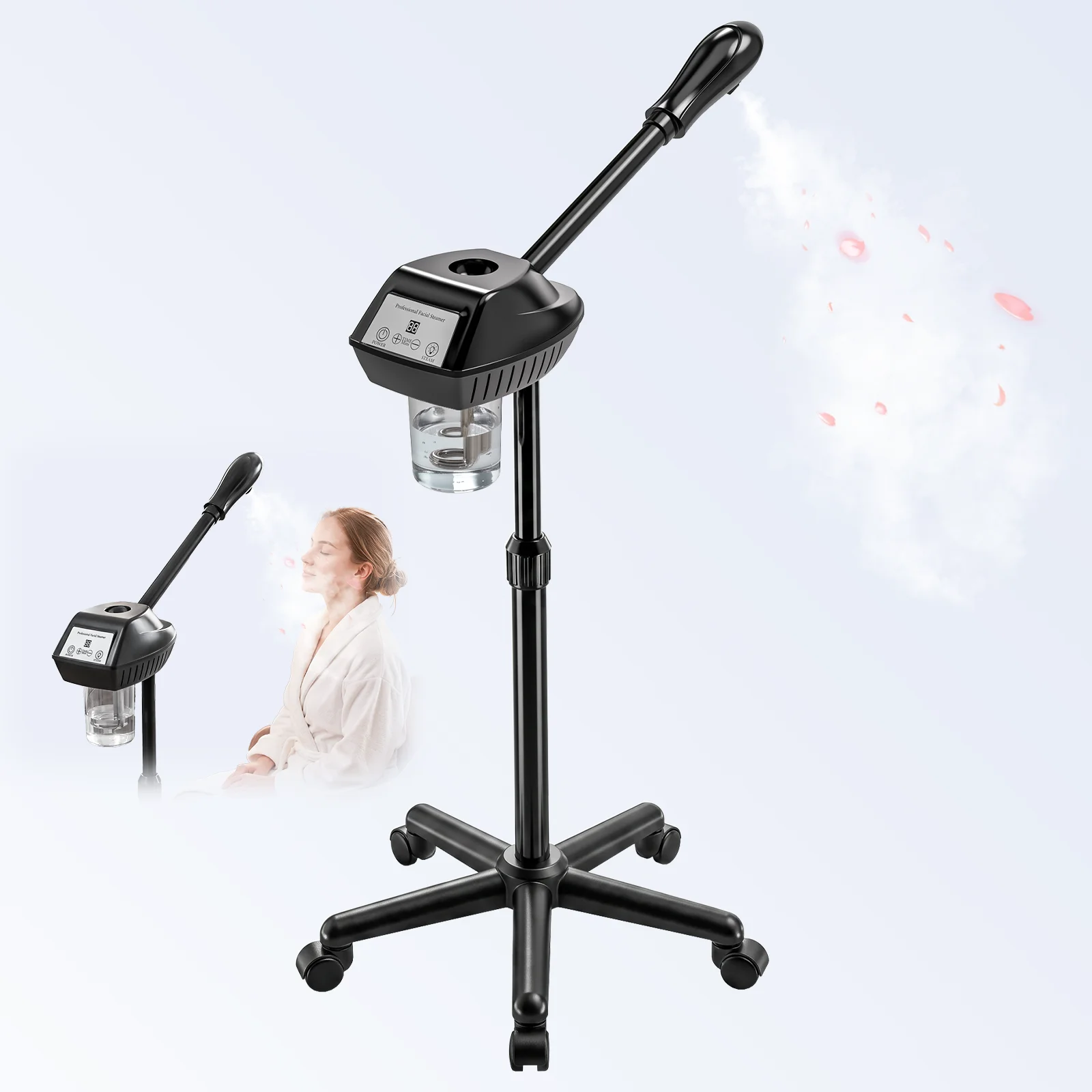 Ozone Facial Steamer Skin Care Machine with Adjustable Height; 360° Rotatable Nozzle, Suitable for Beauty Salons and Spas